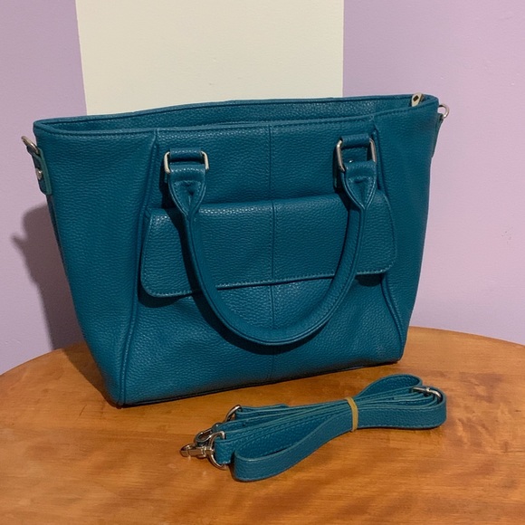 Thirty One Mini Diamond District Teal Purse Bag - Picture 2 of 8